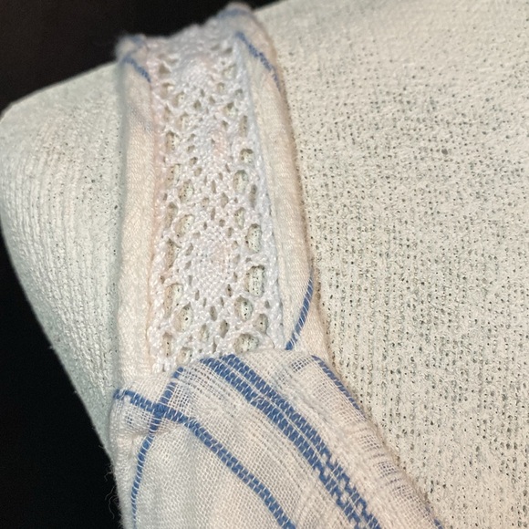 Lauren Conrad blue and white cotton a-line dress - Picture 2 of 6